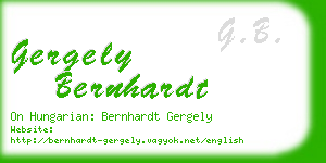 gergely bernhardt business card